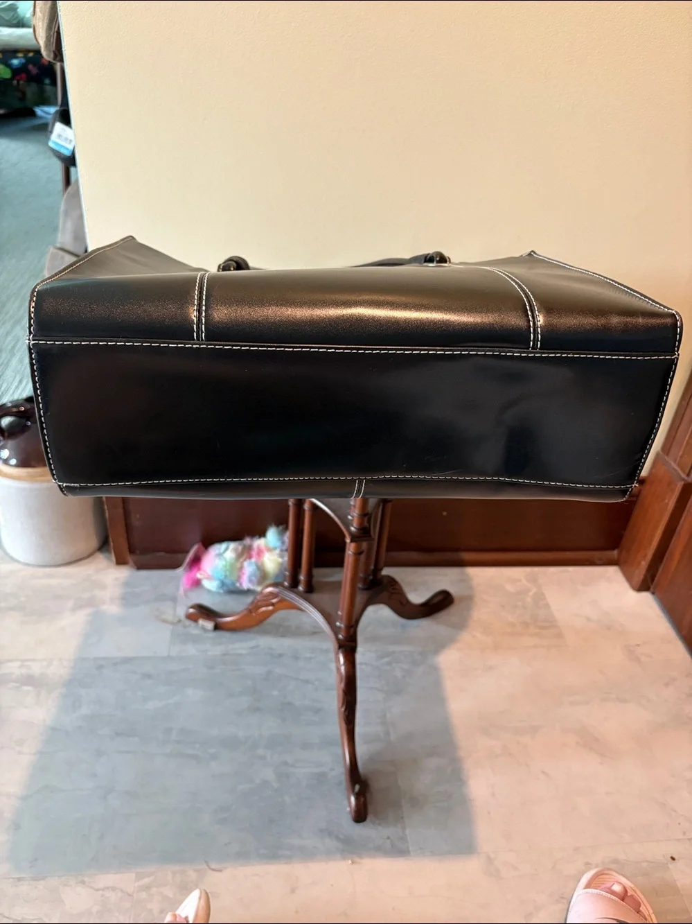 Wilsons Leather Tote Bag  shoulder bag  business case smooth & structured  black